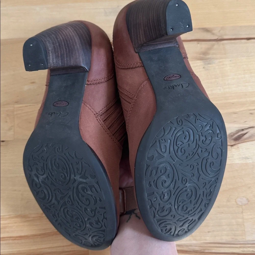 Clarks Brown Heeled Boots for Women - Picture 6 of 6